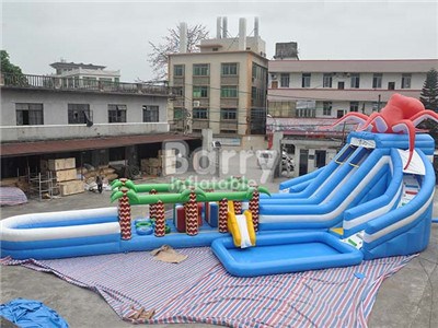 Buy Octopus Big Commercial Inflatable Water Slides From China Factory BY-WS-0117